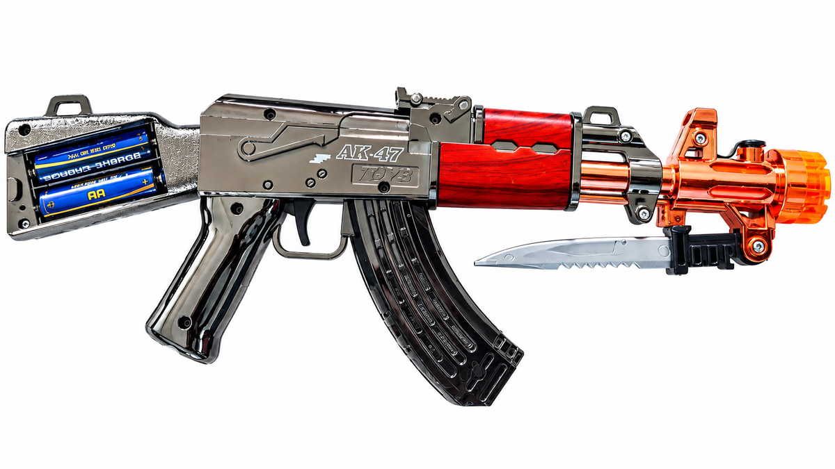 Musical ak47 smoke  gun toy with heavy lights and sound  smoke , fire fire sound toy gun