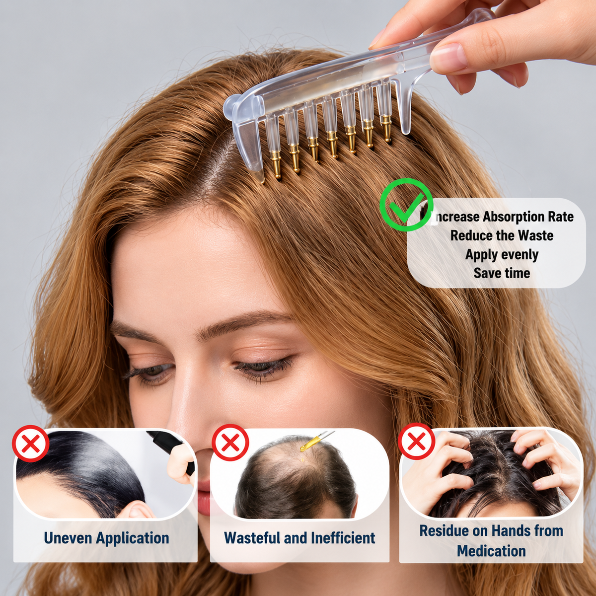 Scalp Oil Applicator Comb – Precision Hair Oiling Comb